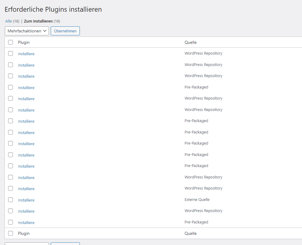 Screenshot 2: List of installed plugins