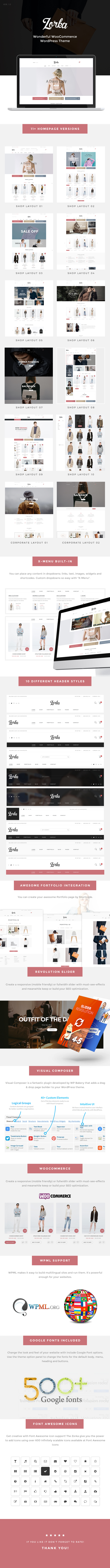 ZORKA – Wonderful Fashion WooCommerce Theme - 1