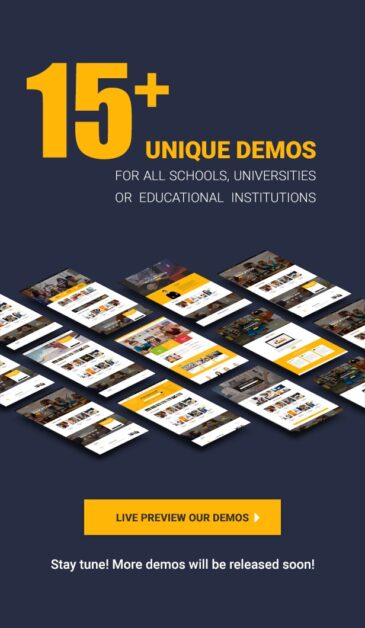 Education WordPress theme - Our demos