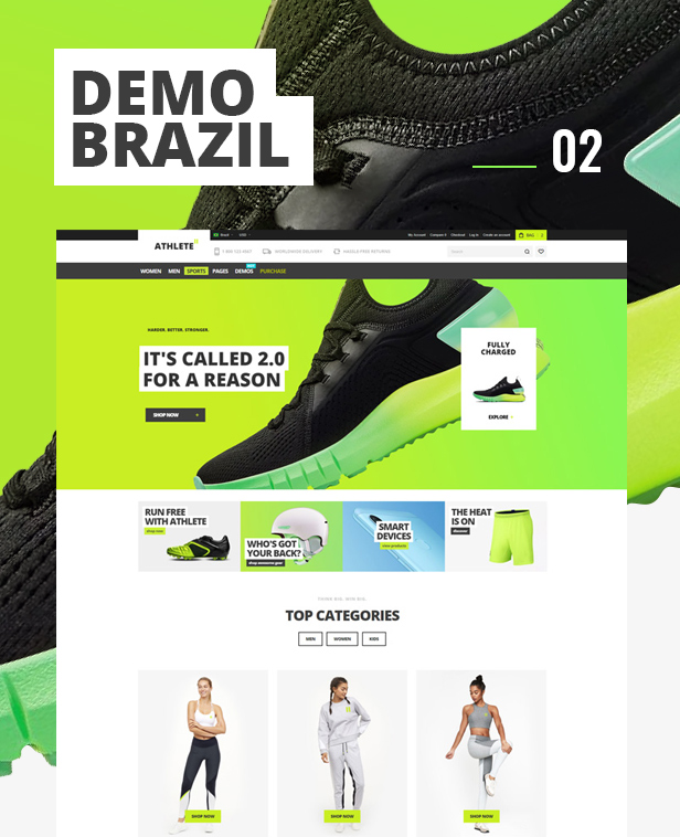 athlete2 magento 2 theme