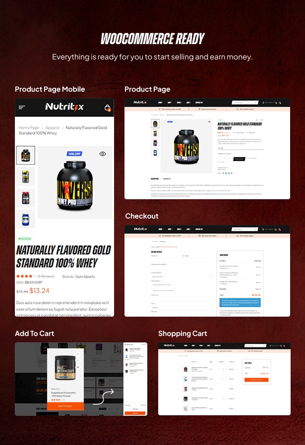 Nutritix - Supplement nutrition WooCommerce Theme eCommerce