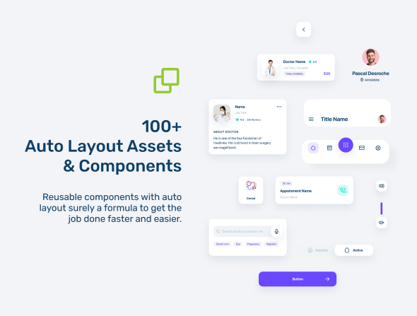 Doctor Appoinment Booking App UI Kit for Figma