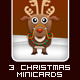 Three Christmas mini cards - ActiveDen Item for Sale