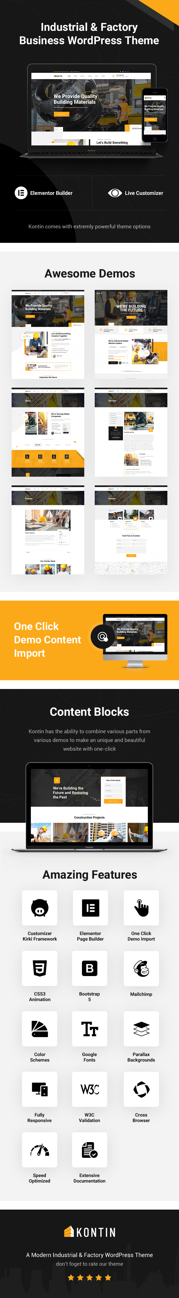 Kontin - Industrial & Factory WordPress Theme - 1