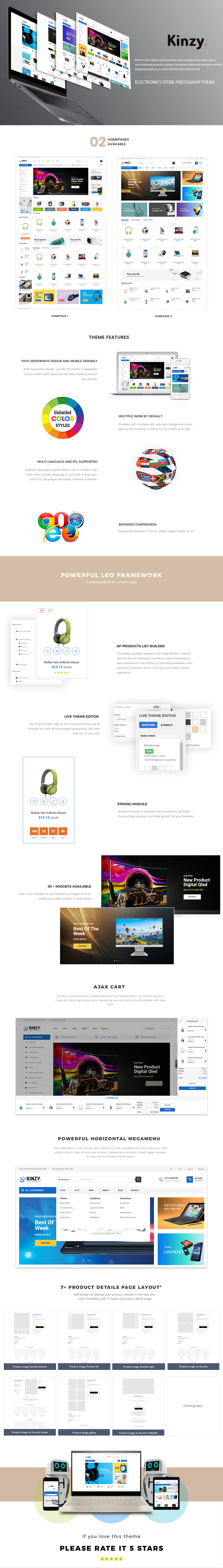 Kinzy - Electronics Store prestashop 1.7 themes