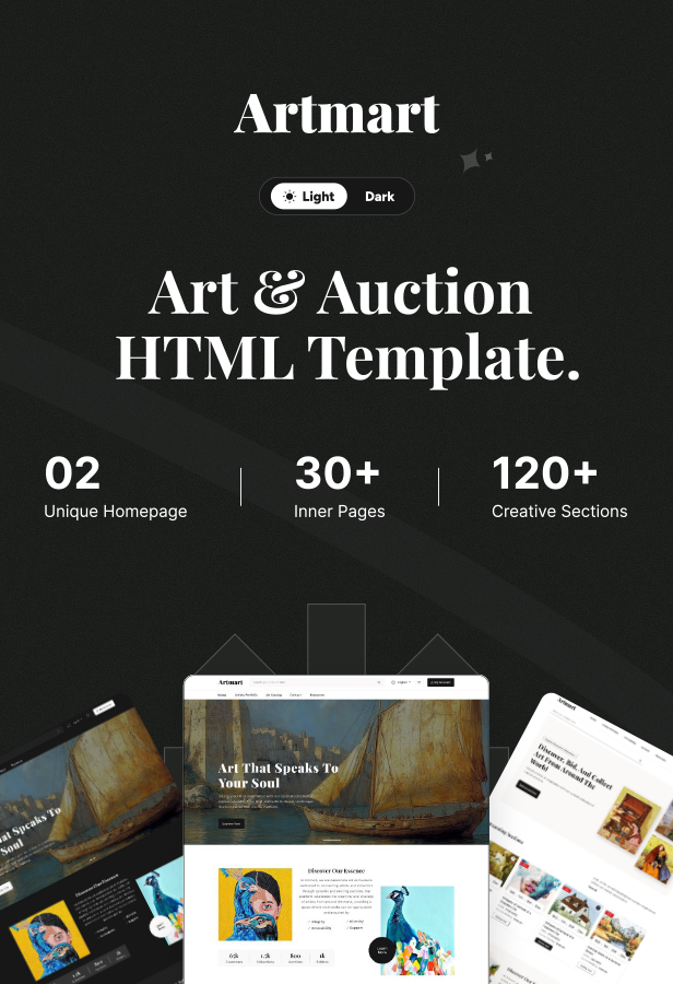 Artmart - Art Gallery & Auctions HTML Template - 1