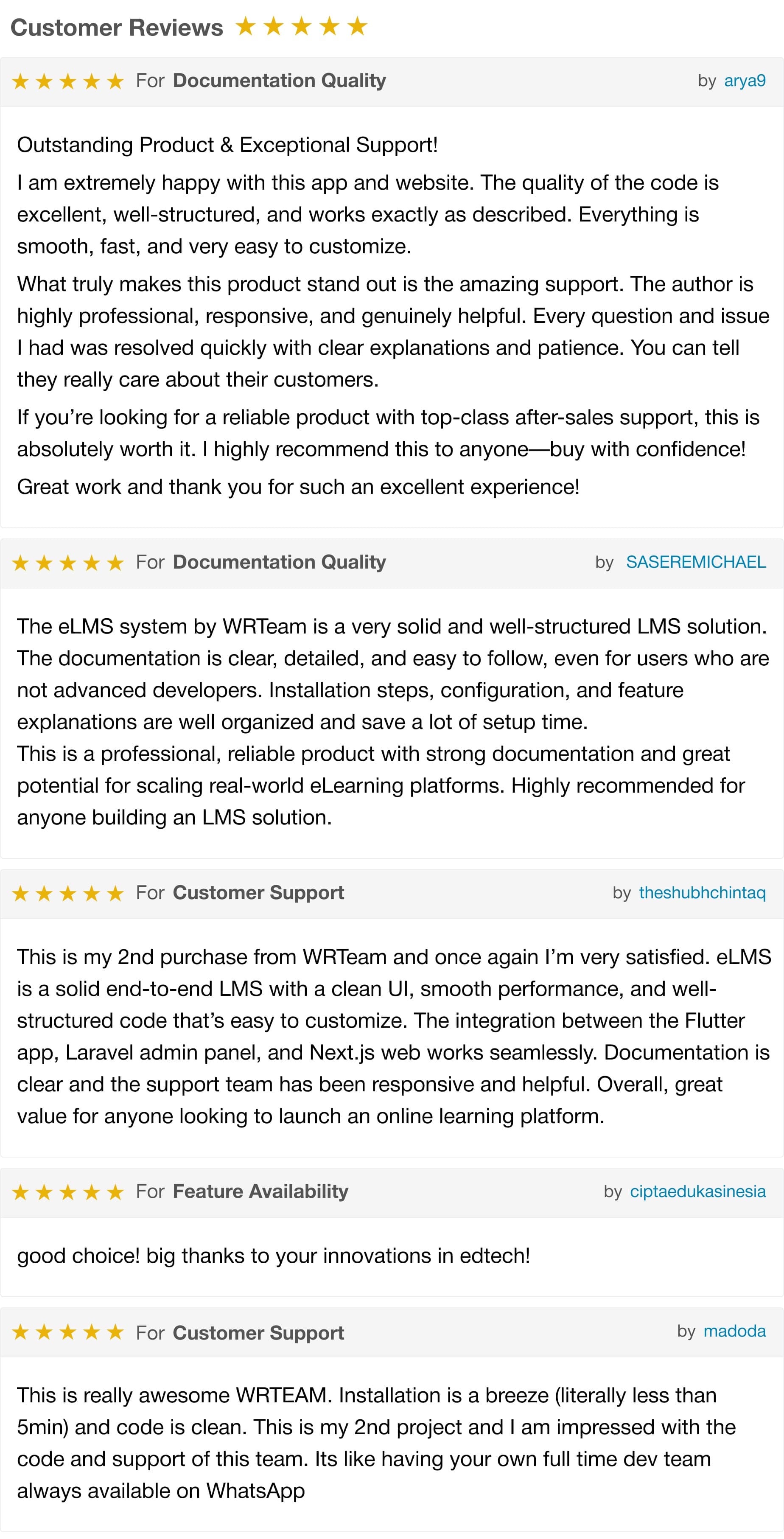 Customer Review
