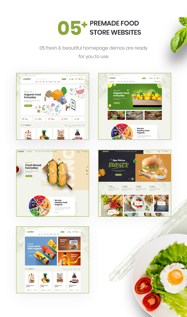 Efway Food Store WordPress Theme Stunning Homepages