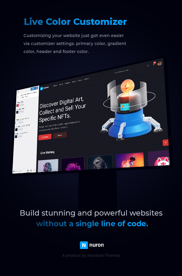 Nuron - Multi Vendor Auctions & NFT WooCommerce Theme - 16