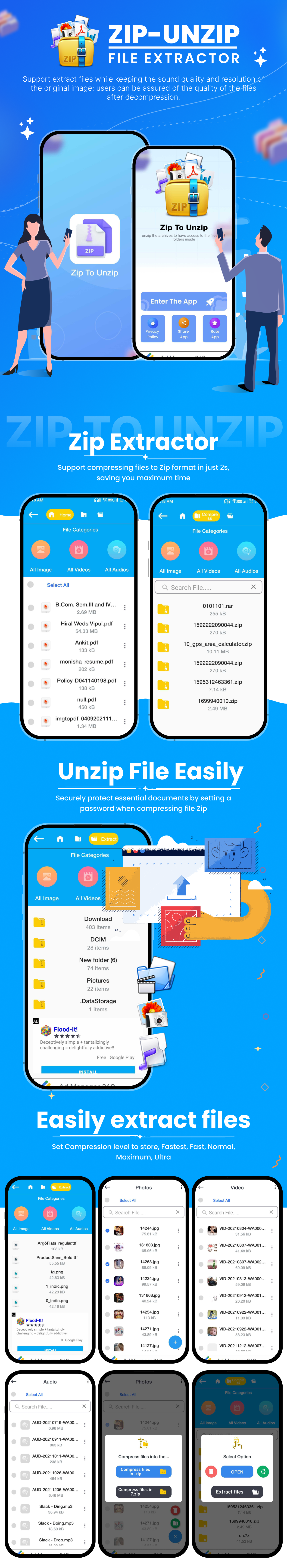 Zip Unzip files extractor - Zip Files Archiver - Zip File Reader - Unzip Archiver - Zip Maker - 1