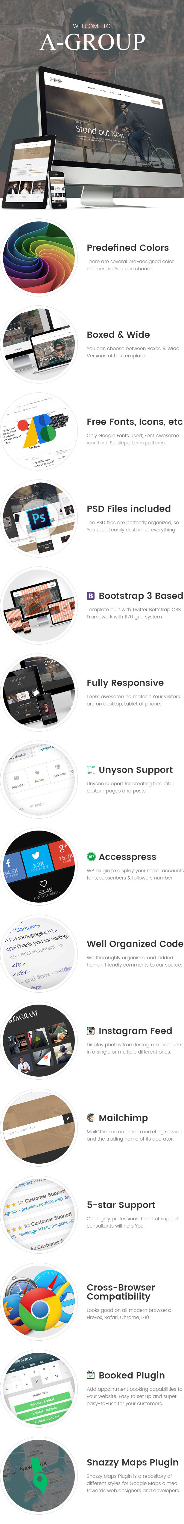A-Group - Business Company WordPress theme