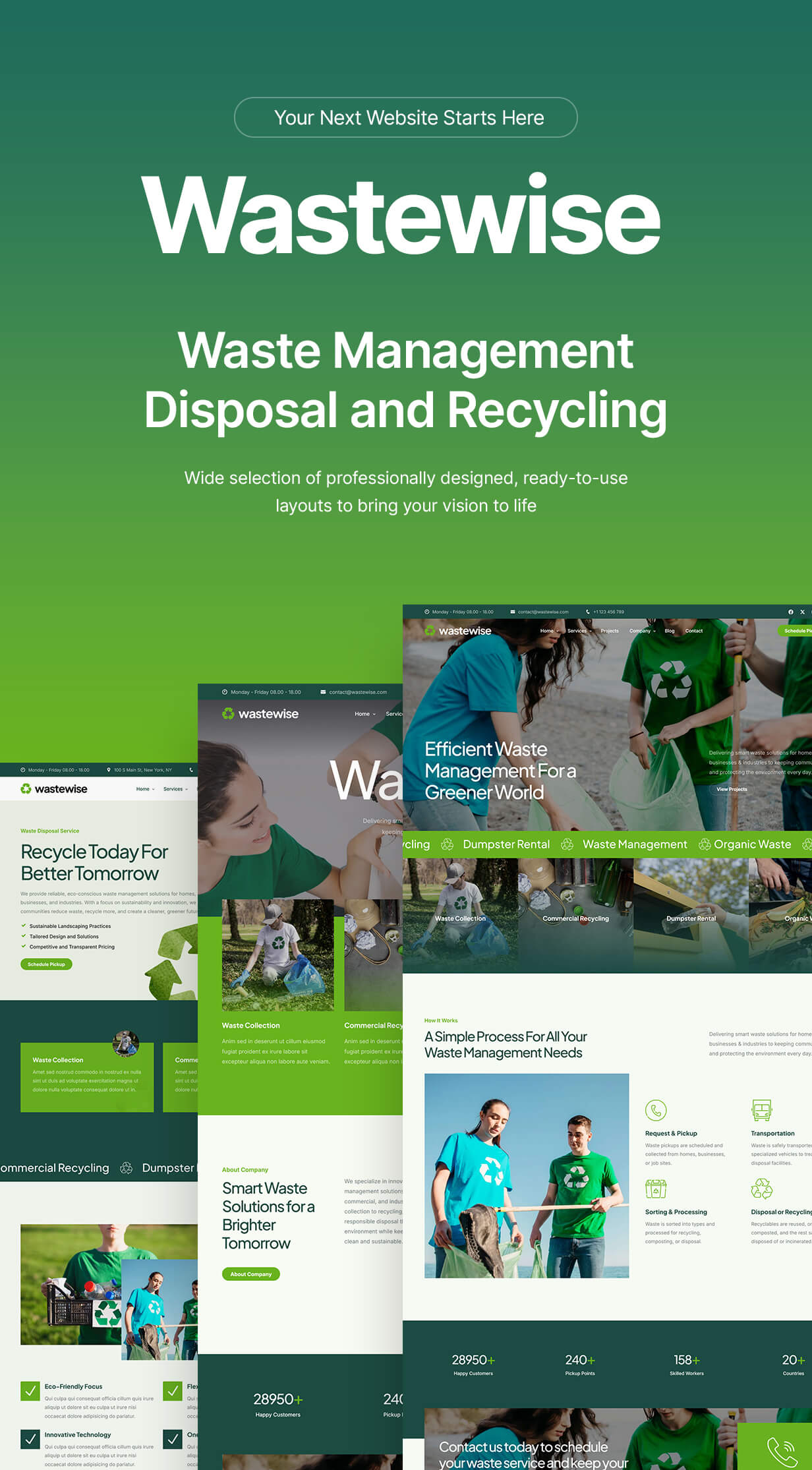 Wastewise — Waste Management Disposal and Recycling Website Template - 2