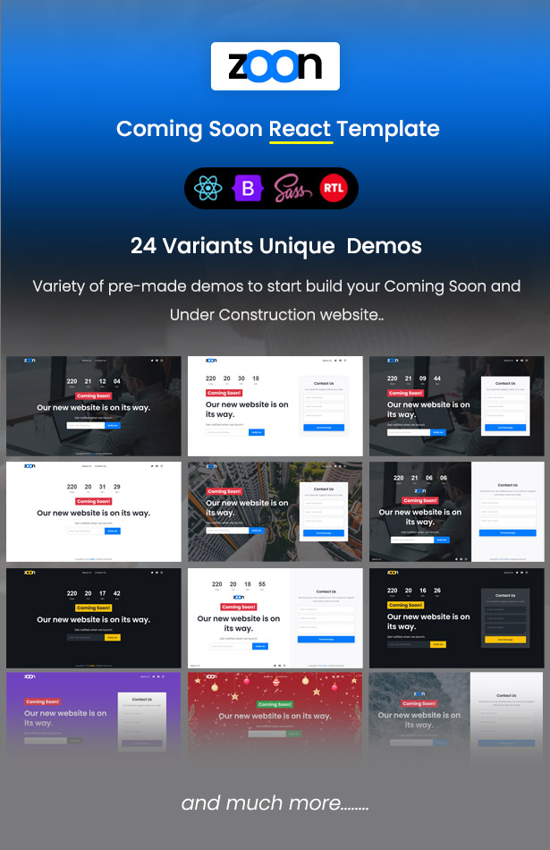 coming soon react template