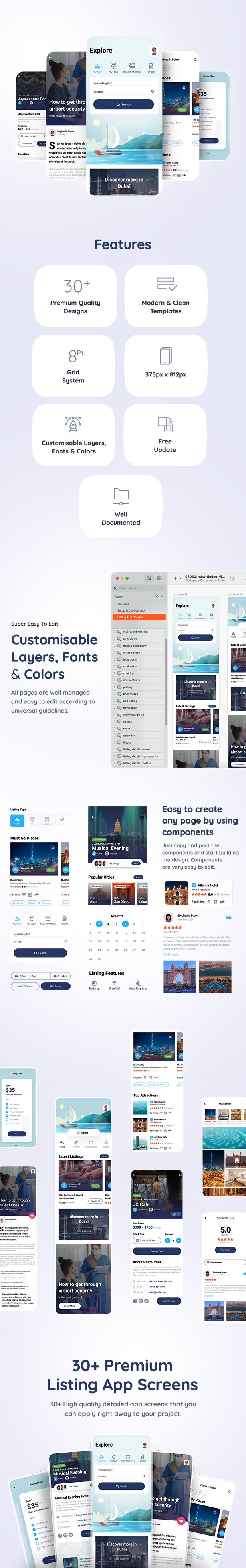 Findout - Listing Directory App Sketch Template - 1