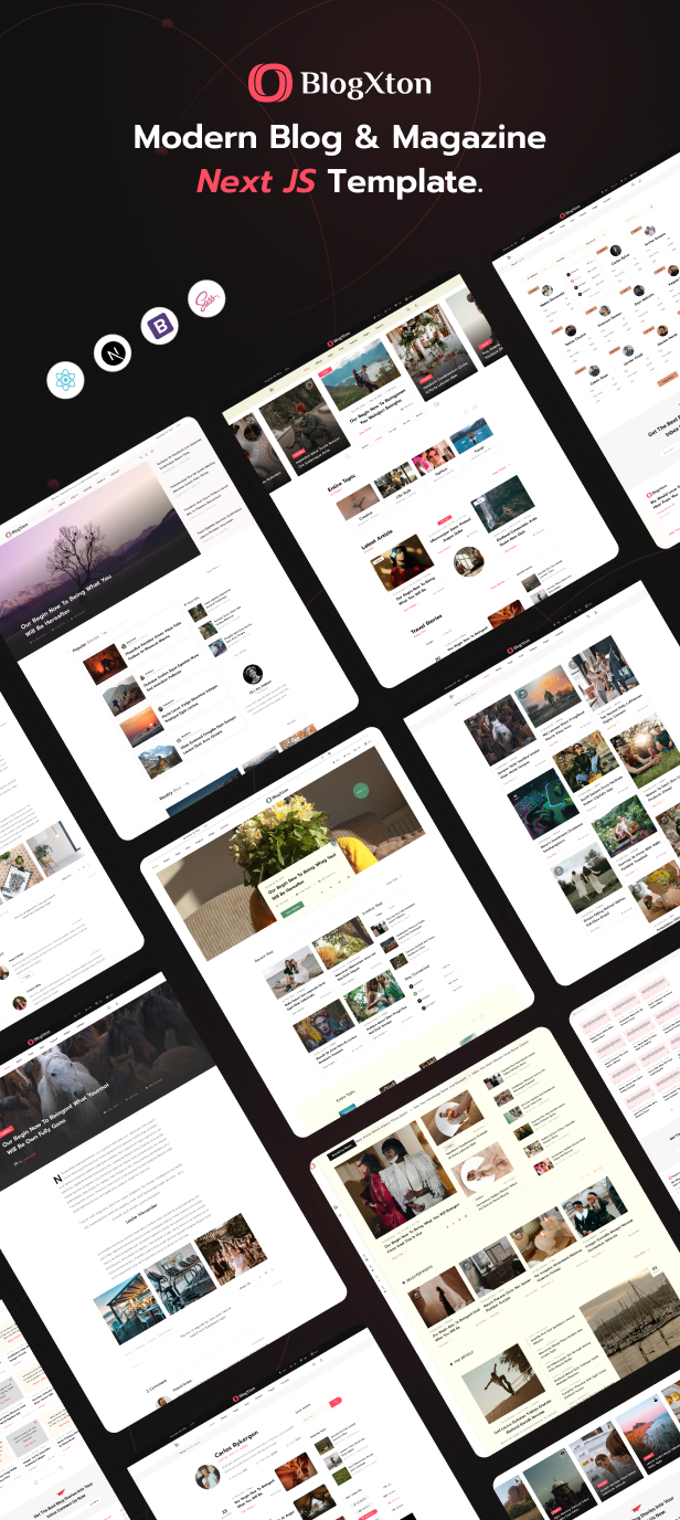 BlogXton - Blog & Magazine React Next js Template - 1