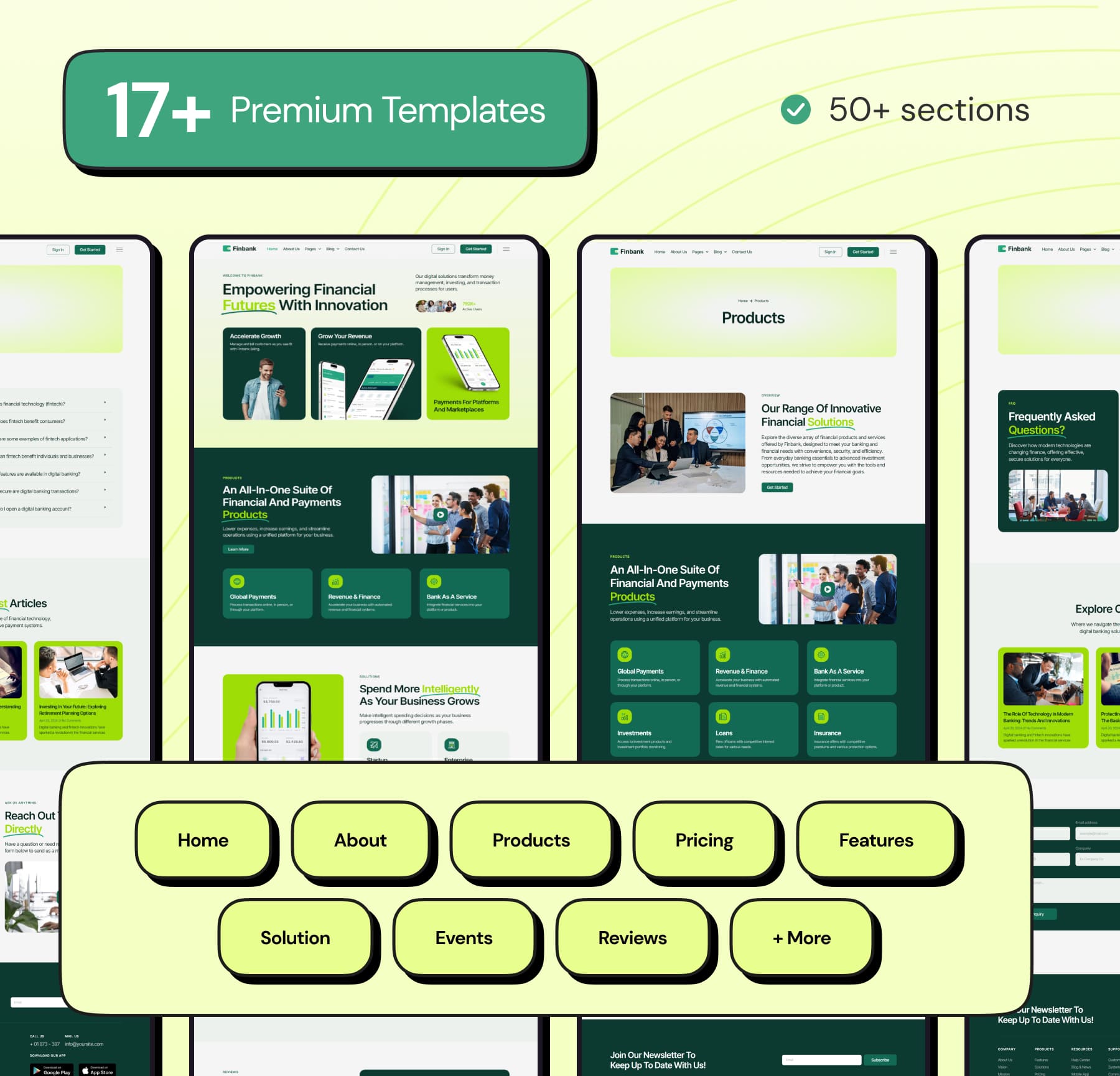 Finbank - Digital Banking & Fintech Elementor Template Kit - 6