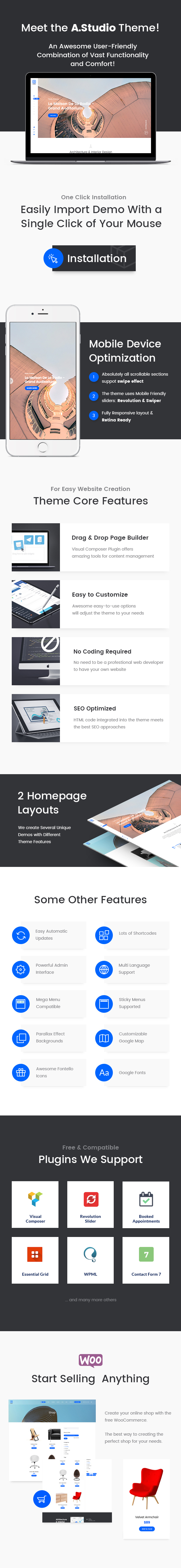A.Studio | Interior Design and Architecture WordPress Theme - 1