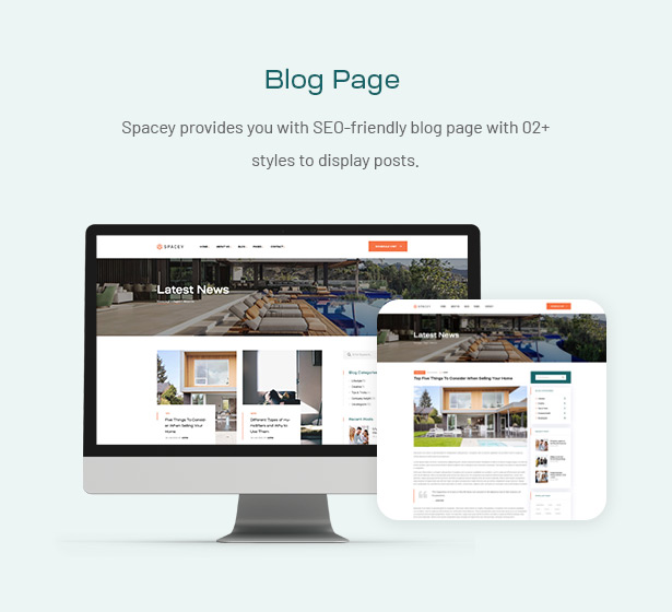 Spacey - Single Property WordPress Theme