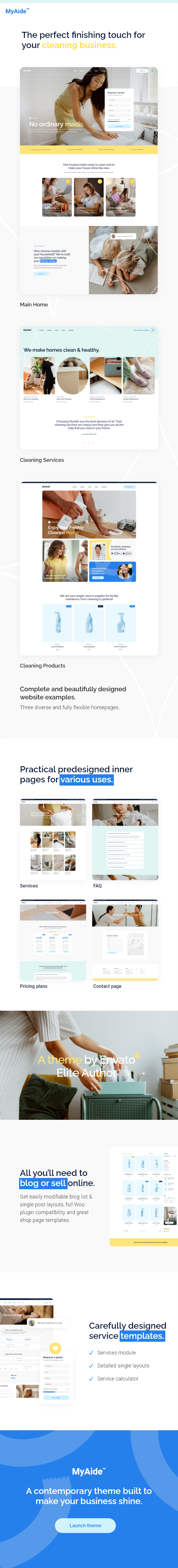 MyAide - Cleaning Services WordPress Theme - 2