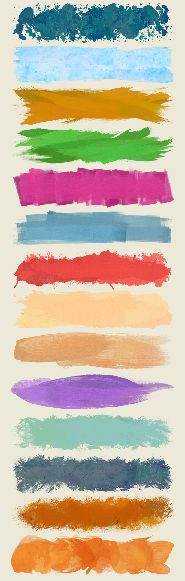 Paint Brush Strokes Lower Thirds - 4K pack - 2