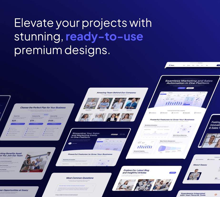 Saazy - SaaS & App Landing Page FSE WordPress Theme - 5