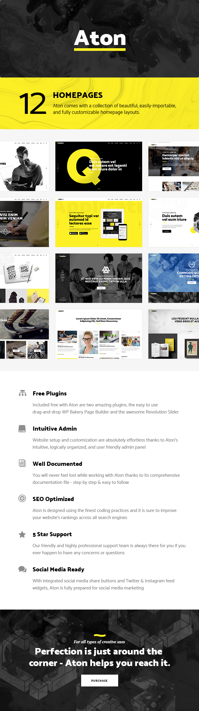 Aton - Modern Creative Design Agency WordPress Theme - 1