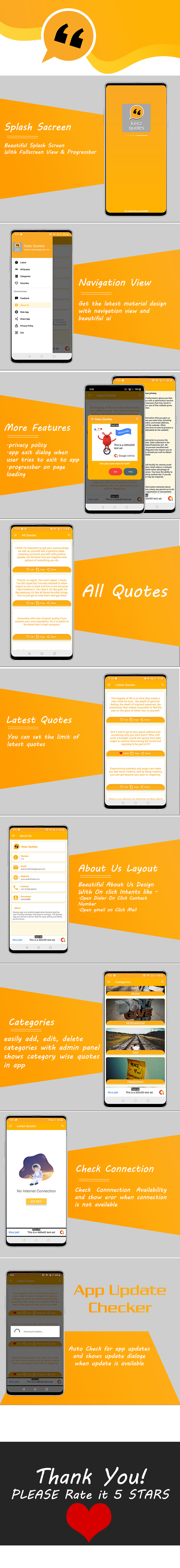 Keez - Android Quotes App WIth Category - Admin Panel - Admob - 1
