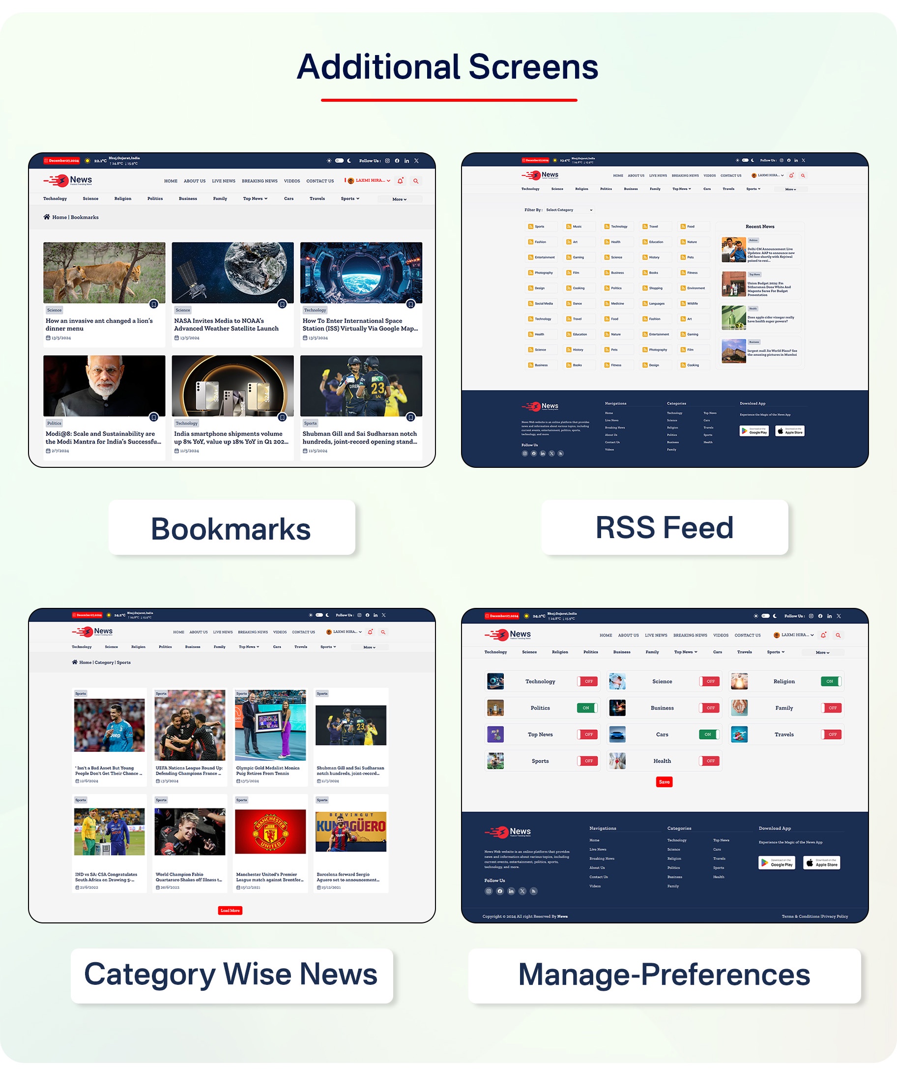 News App and Web -Flutter News App for Android and IOS App | News Website with Admin panel - 20