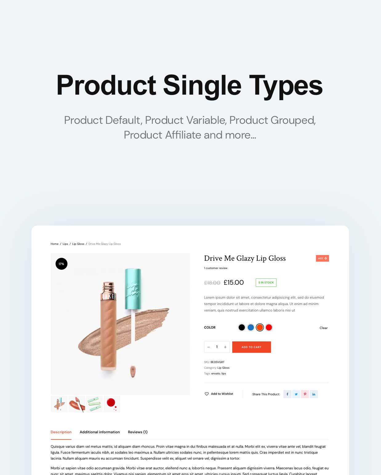 Product Single Types
