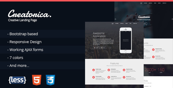 Creatorica - Responsive Bootstrap Landing Page