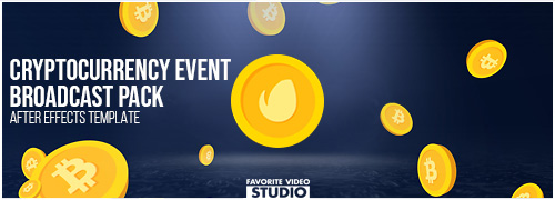 Cryptocurrency Event Broadcast Pack After Effects Template