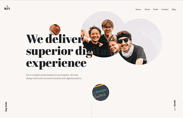 Kia - A Unique Portfolio Template - 1