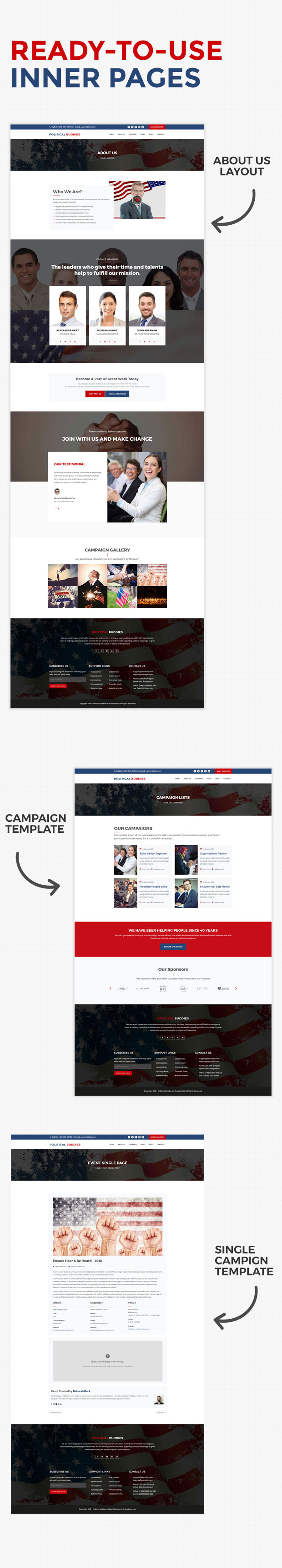 Political Buddies - Election Campaign & Activism HTML5 Template - 8