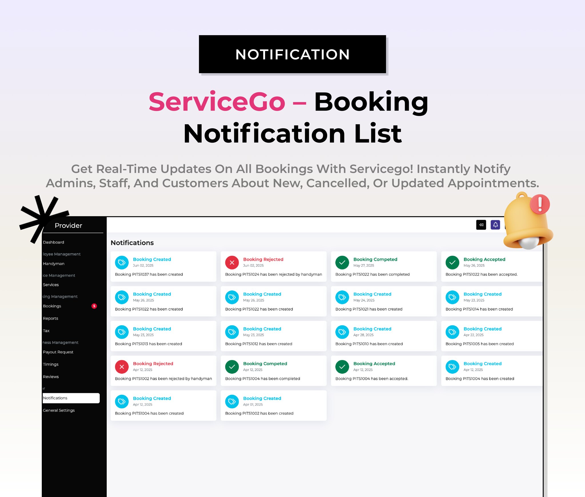 ServiceGo - Multi Vendor On-Demand Service & Handyman Booking Marketplace