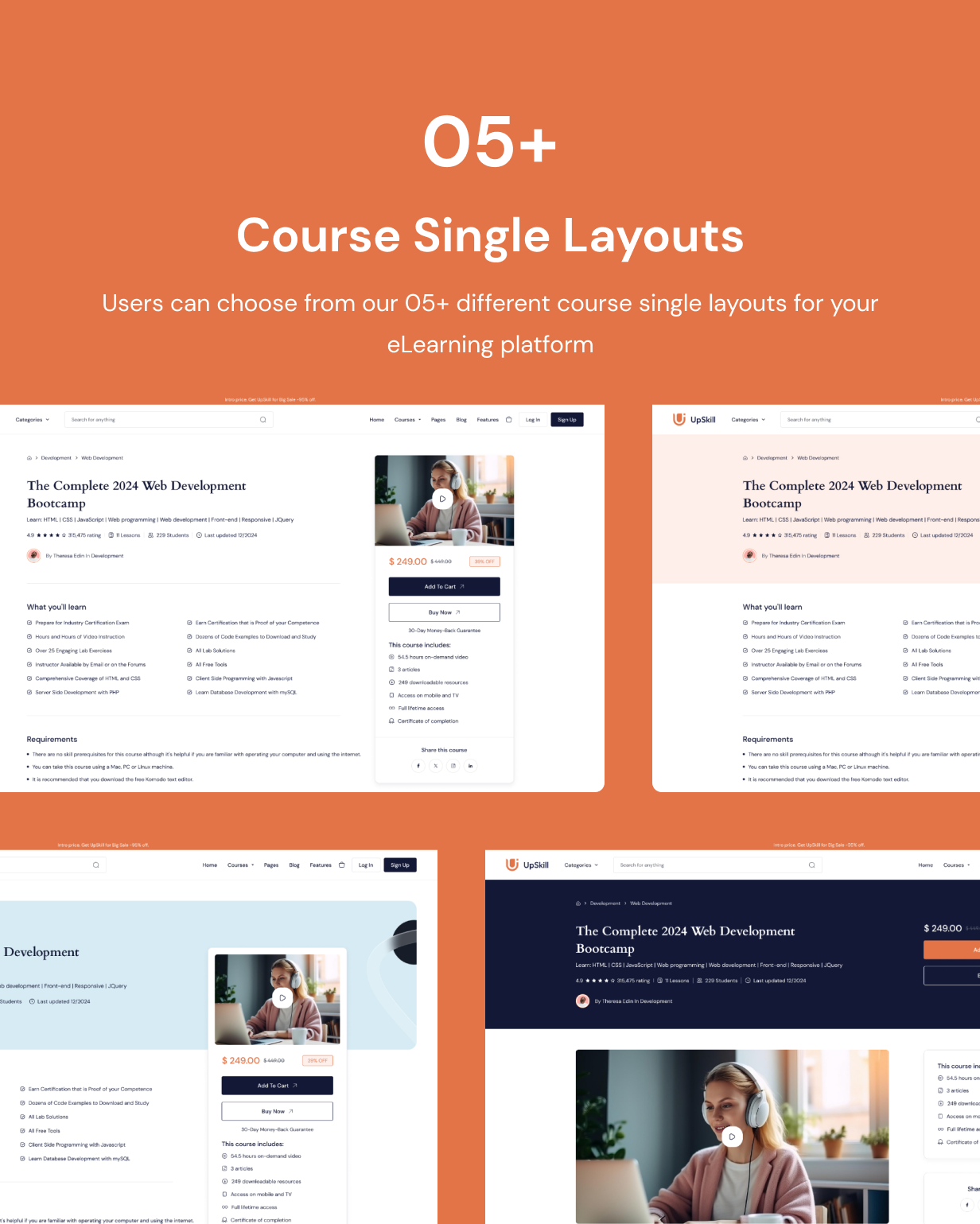 UpSkill - Education Online Courses LMS WordPress Theme - 8