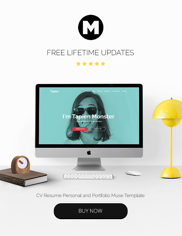 Tapien - CV Resume Personal and Portfolio Muse Template - 6