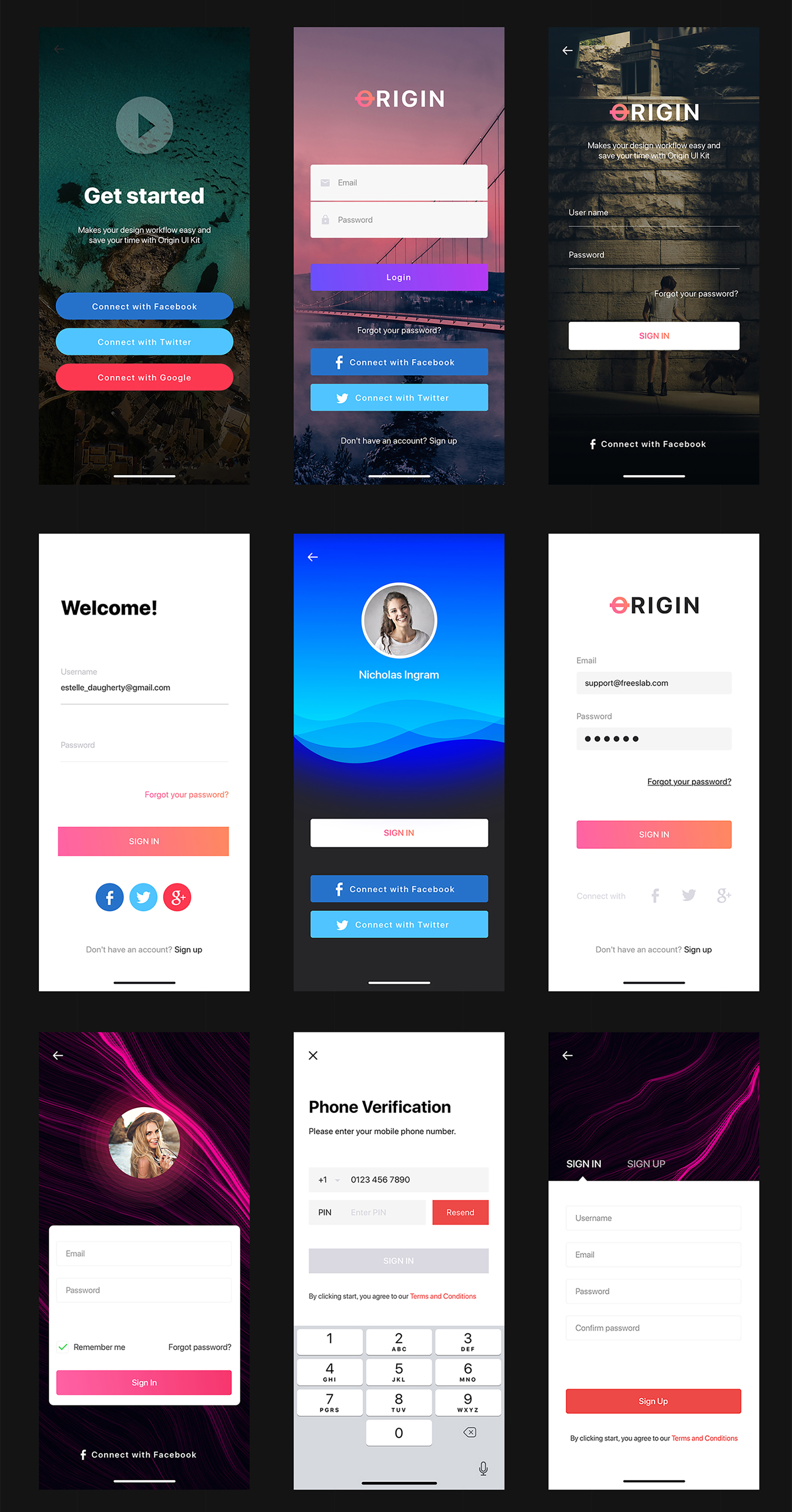 Origin Mobile UI Kit for IphoneX - 5