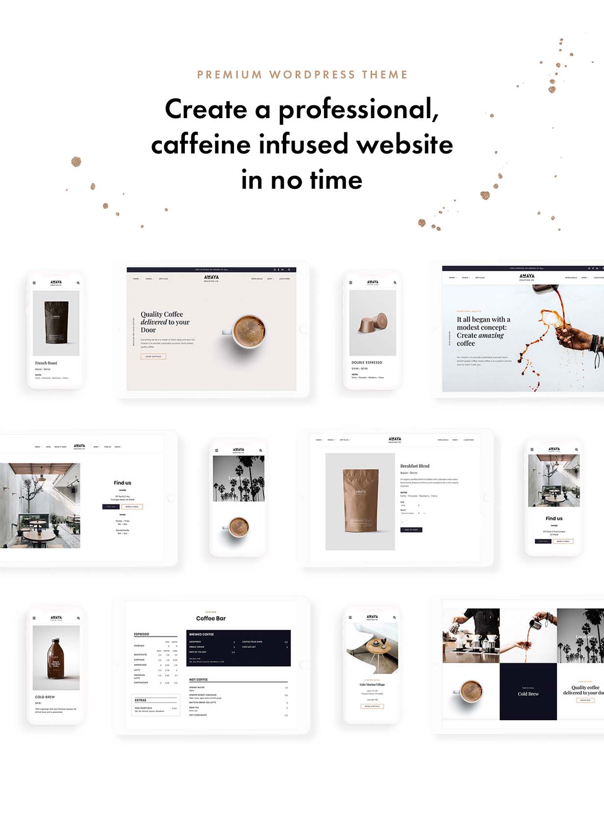 Amaya - Coffee Shop WordPress Theme - 1