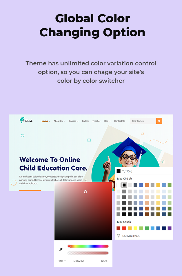 Global Colors Option Available