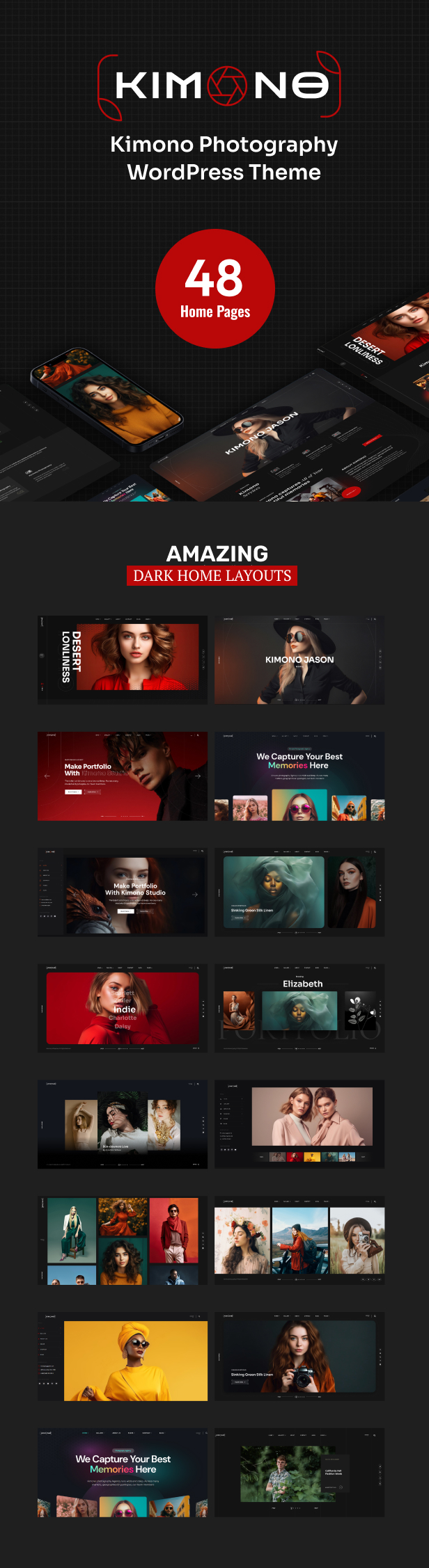 Kimono - Photography Portfolio WordPress Theme