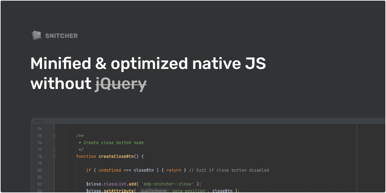 没有 jQuery 的缩小和优化的原生 JS