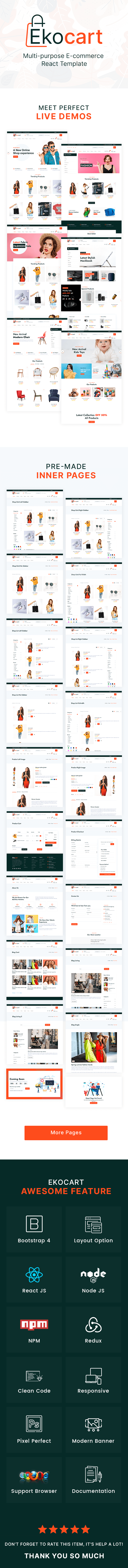 Ekocart- Multi-purpose E-commerce React Template - 1