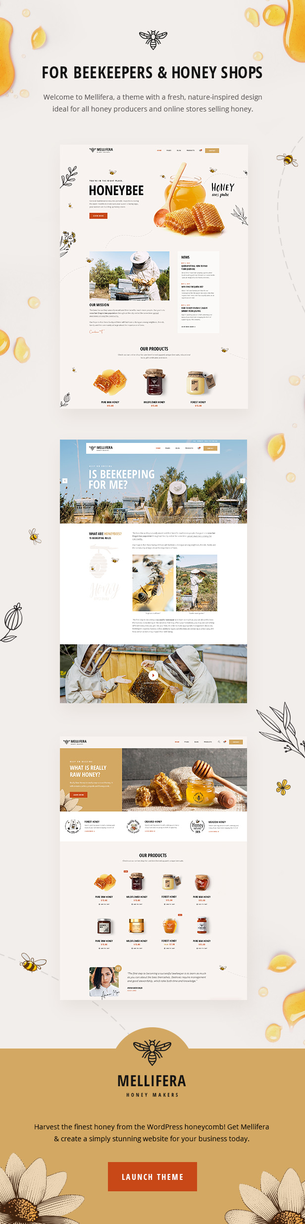 Mellifera - Beekeeping and Honey Shop Theme - 1