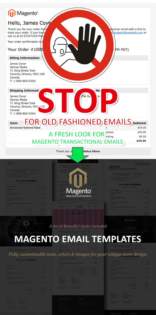 Adobe Commerce (Magento) Email Templates - Preview