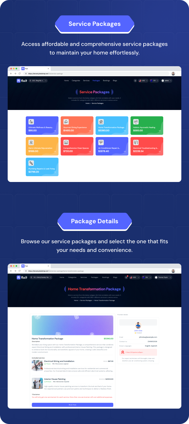 Fixit | Multi Vendor On Demand, Handyman, Home service Flutter App with Admin Complete Solution