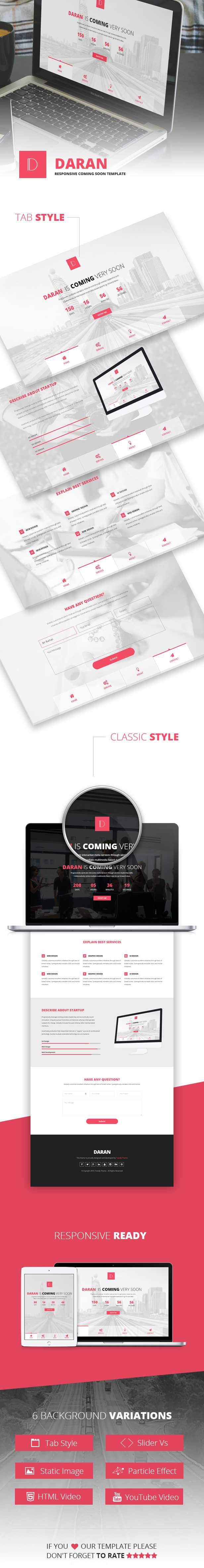 Daran Coming Soon HTML Template