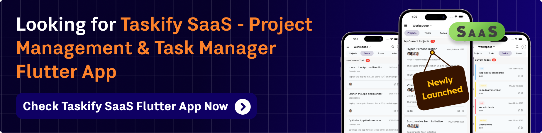 Taskify SaaS - Project Management & Task Manager Flutter App