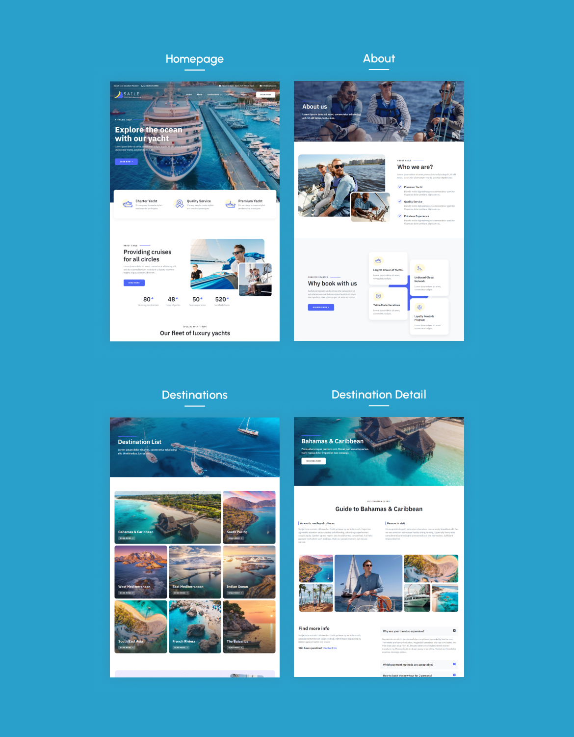 Saile | Yacht Club & Boat Rental Elementor Template Kit - 1