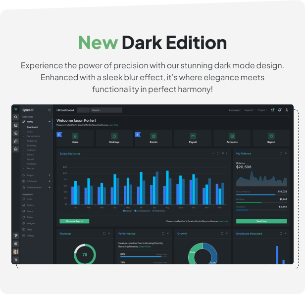 Epic Pro - React + Angular + Laravel + Bootstrap HR Management Admin Template & UI Kit - 8