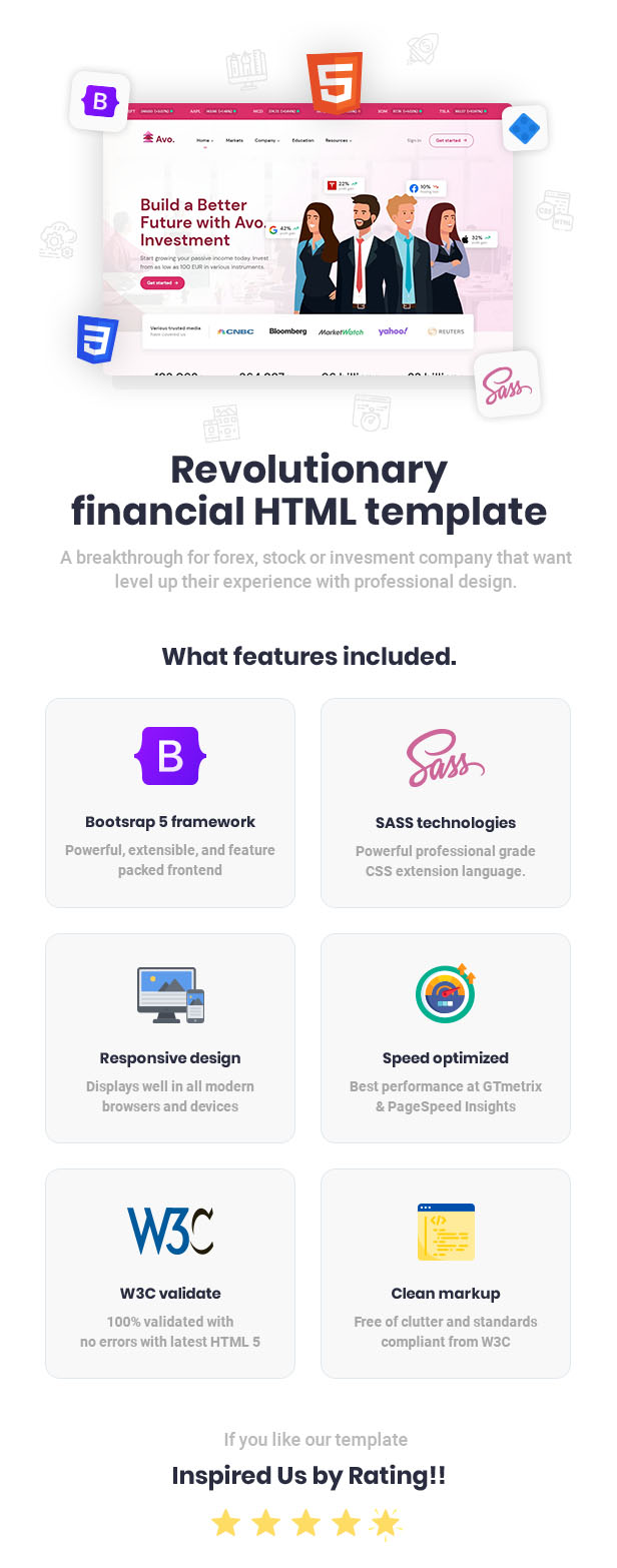 Avo - Finance and Investment HTML Template - 1